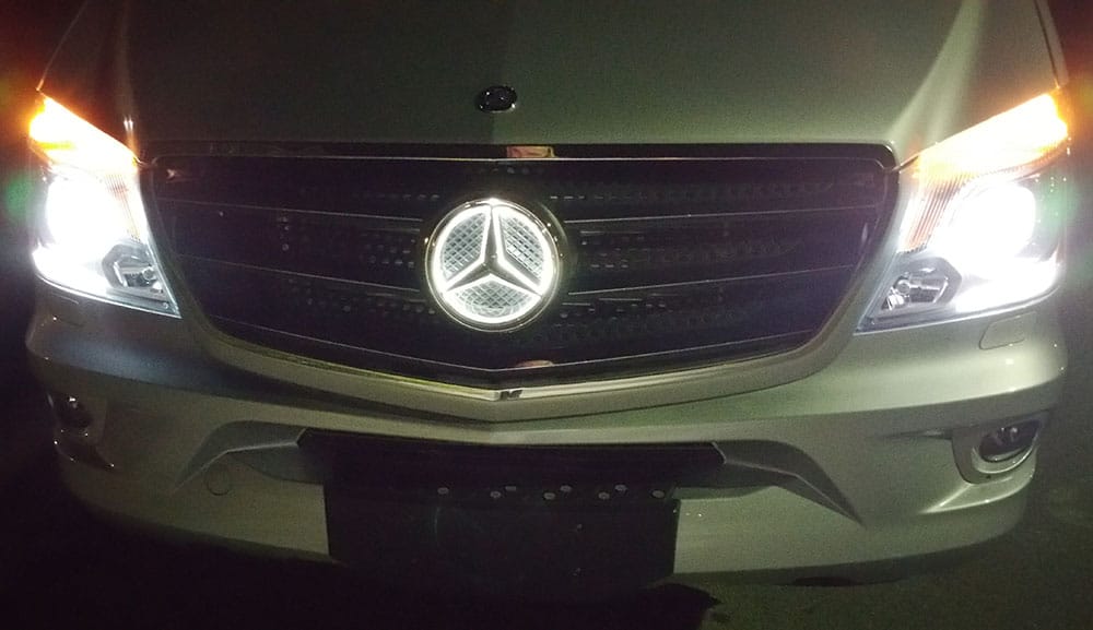 Mercedes Benz Sprinter Lighted Star Grill Emblem 2007 2021 Mr Kustom Auto Accessories And Customizing