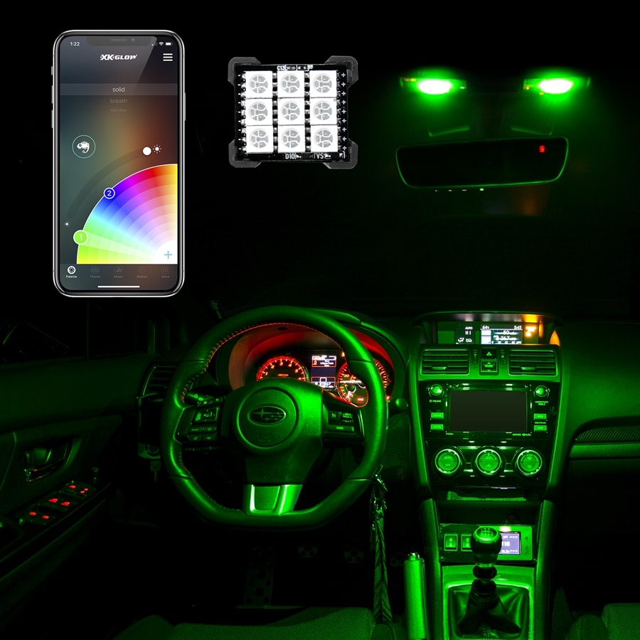 T10 Ba9s Festoon Bluetooth Led Panel Bulb Xkchrome App Controlled Wireless Car Truck Interior Light Led Dome Light